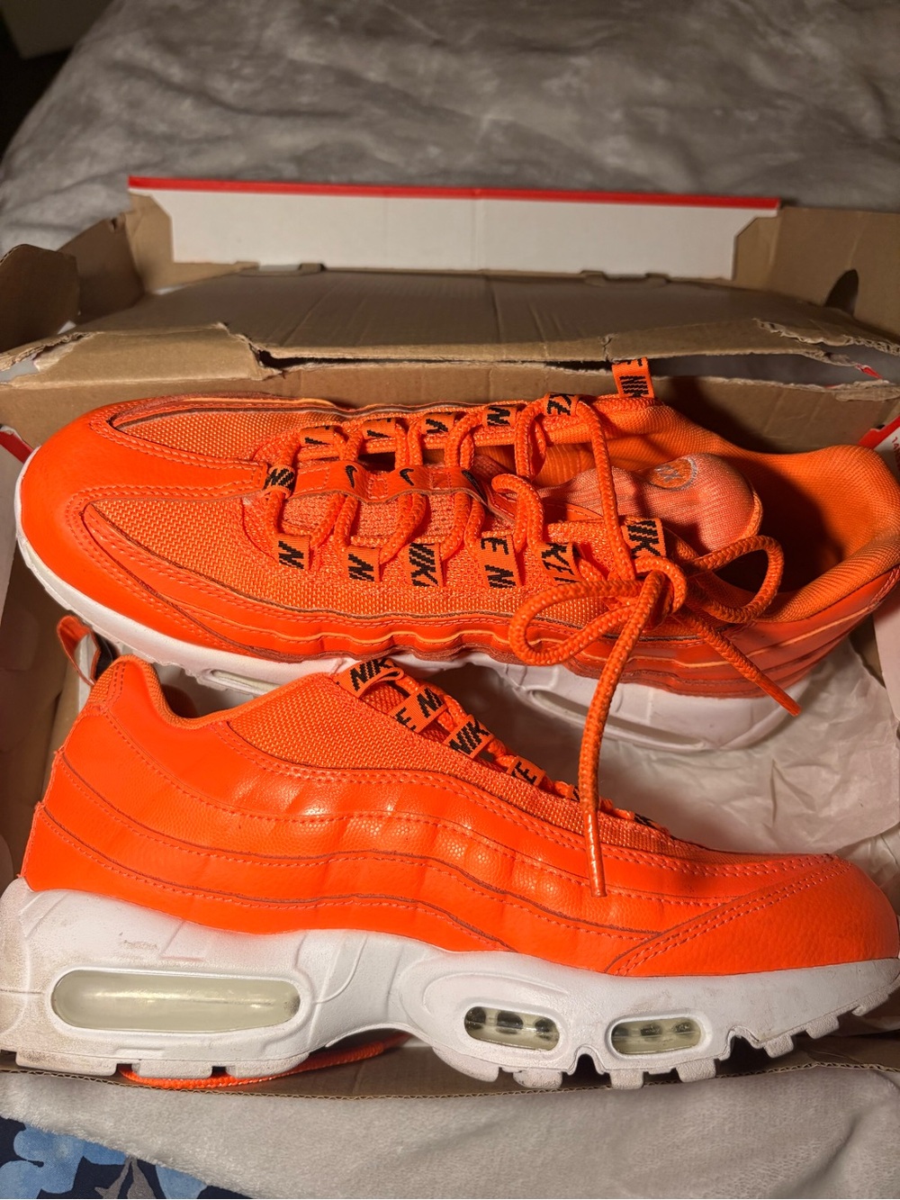 Nike Kids Bright Orange Air Max Style Sneakers